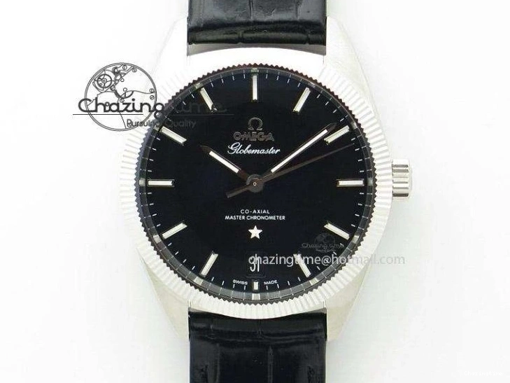 0413 Sustainable Planet Ocean Master Chronometer Chrono SS OM 1:1 Best Edition Black Dial On SS Bracelet A 8179